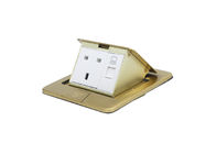 Brass Covered Pop Out RJ45 Floor Socket With CAT5 / BS Standard Power Outlet