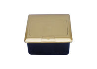 RJ45 Floor Monument Receptacle Golden Panel Spring - Up With Double Data / Telephone Socket